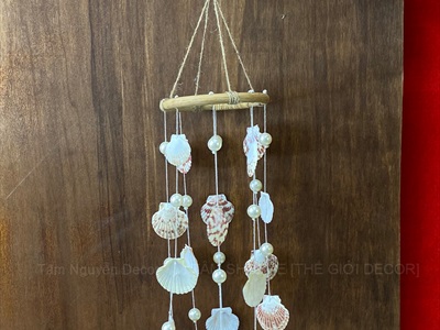 Chuông gió vòng mây sò ngọc [Tự nhiên - không mùi] D45cm CHUONGGIO-03